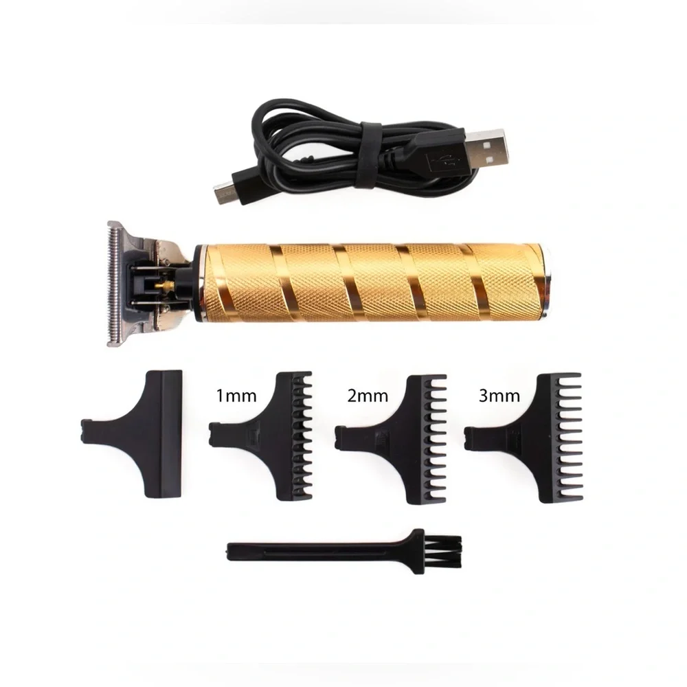 NWT Barbarossa Brothers Skeleton Hair & Beard Trimmer - Knurled Gold